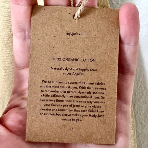 Rudy Jude Organic Cotton High Season Pant in Tan color - Picture 7 of 8